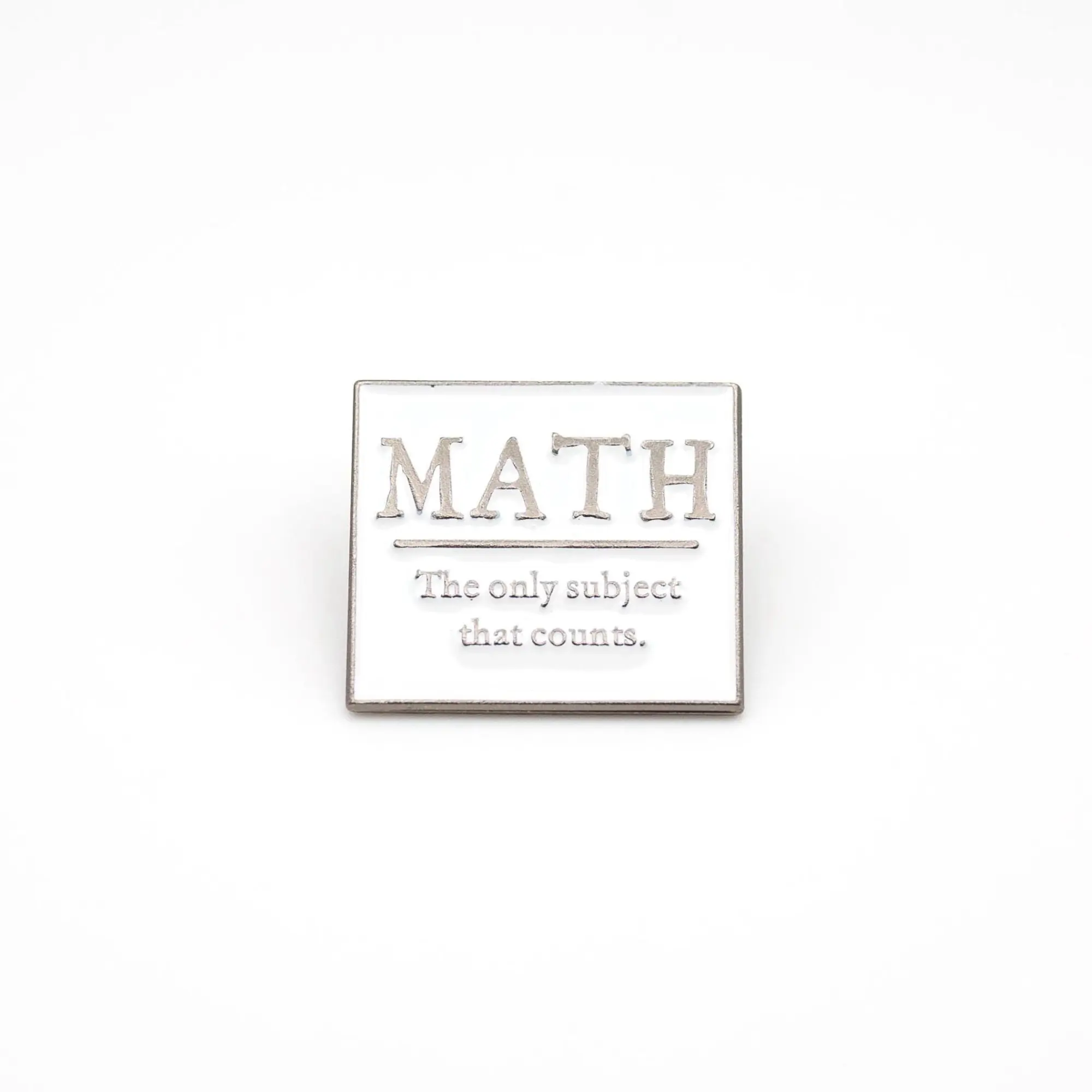 Math Enamel Pin – Funny Teacher Gift – “The Only Subject That Counts” Lapel Pin – Nerdy Accessory for Math Lovers, Tutors & Students