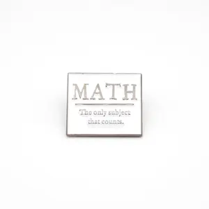 Math Enamel Pin – Funny Teacher Gift – “The Only Subject That Counts” Lapel Pin – Nerdy Accessory for Math Lovers, Tutors & Students