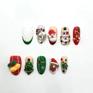 shimmery finishFun nails for fun souls 🌈 handmade acrylic press bedazzled kit