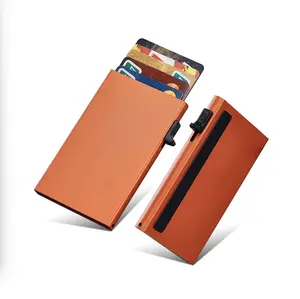 Minimalist Metal Pop-Up Wallet – RFID Blocking Card Holder