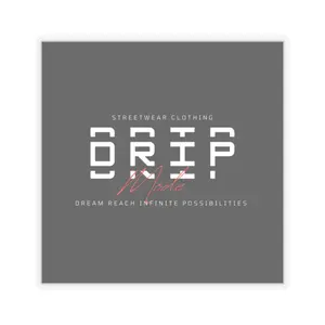 Matte Gray Block Letter Sticker | Urban Handwritten Accent, Permanent Vinyl