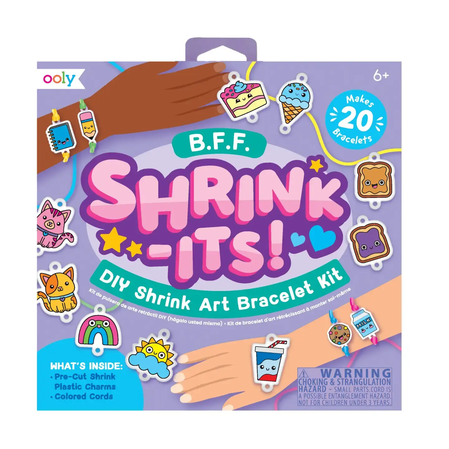 Shrink-Its DIY Shrink Art Beginners Kit - Necklace & Bracelet Making Kit with Craft Embellishments, Ideal for BFFs Ages 6+