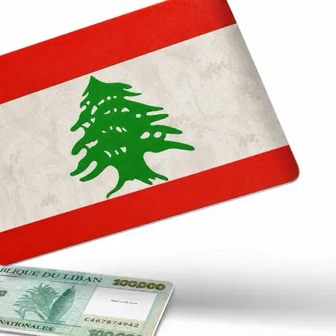 Lebanon Flag Themed Minimalist Rectangle Stickers - Waterproof Smooth Vinyl DIY Scrapbooking Supplies for Smartphone Decoration, Protection & Personalization