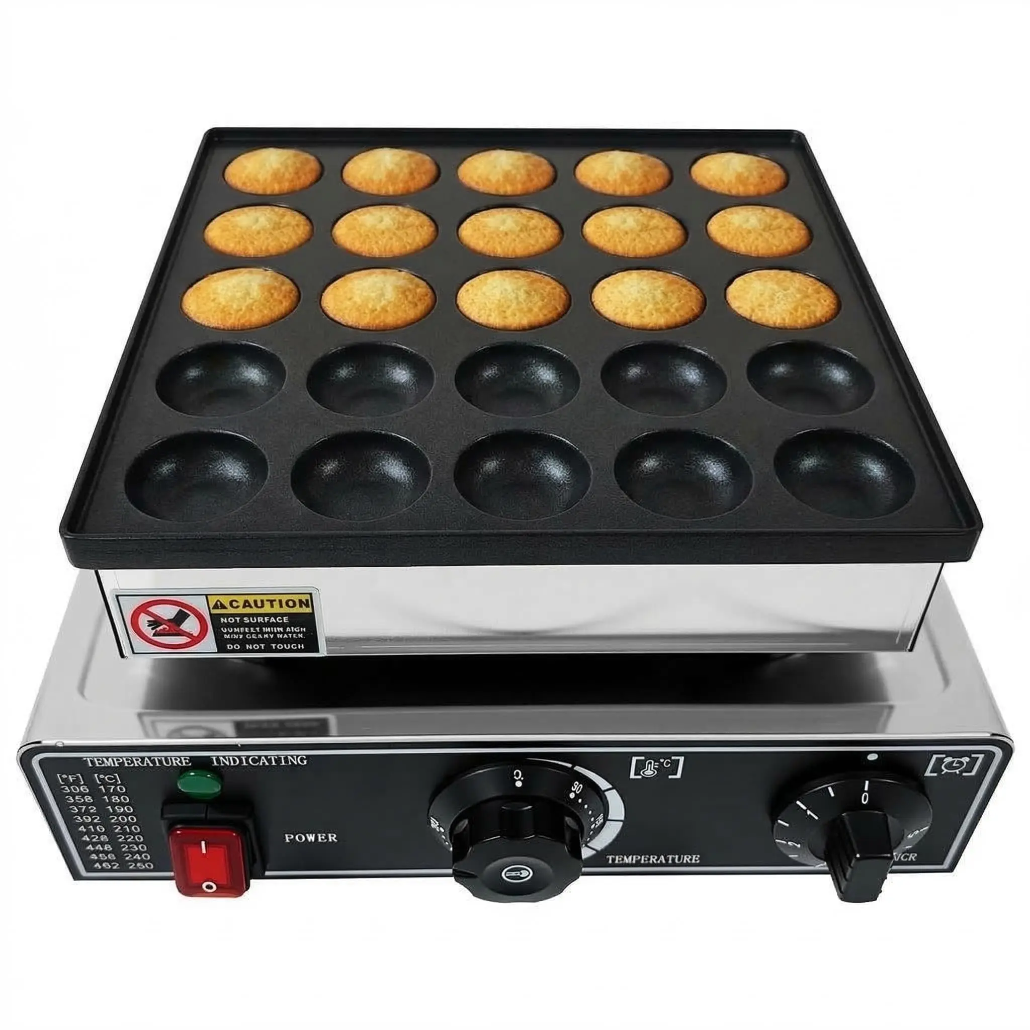 Mini Dutch Pancake Maker Machine 25 Pcs, Electric Mini Pancake Machine with Non-Stick Coating for Commercial and Home Use, 110 V, 900 W aviation aluminum frame all-terrain wheel stackable textilene chair coolertable patio sectional waterproof cover