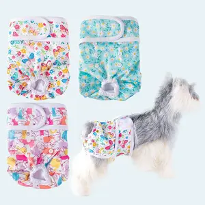 Breathable Reusable Dog Diapers for Female Dogs in Heat, High Waist Washable Pet Skirt with Adjustable Straps, Comfortable Absorbent Layer