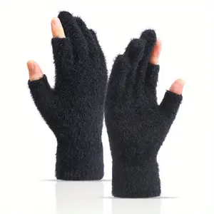 1 Pair of Women's Thermal Insulated Winter Gloves - Heavy Duty Cold-Proof Gloves, Touchscreen Compatible, Thick Fleece Lining and Flip Cover Design, Suitable for Skiing, Cycling, Typing, Smartphone Use - Elastic Fit, Suitable for Motorcycles, Outdoors
