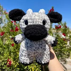 Crochet Cookies ‘n’ Cream Cow Plush - Soft Plush Toy