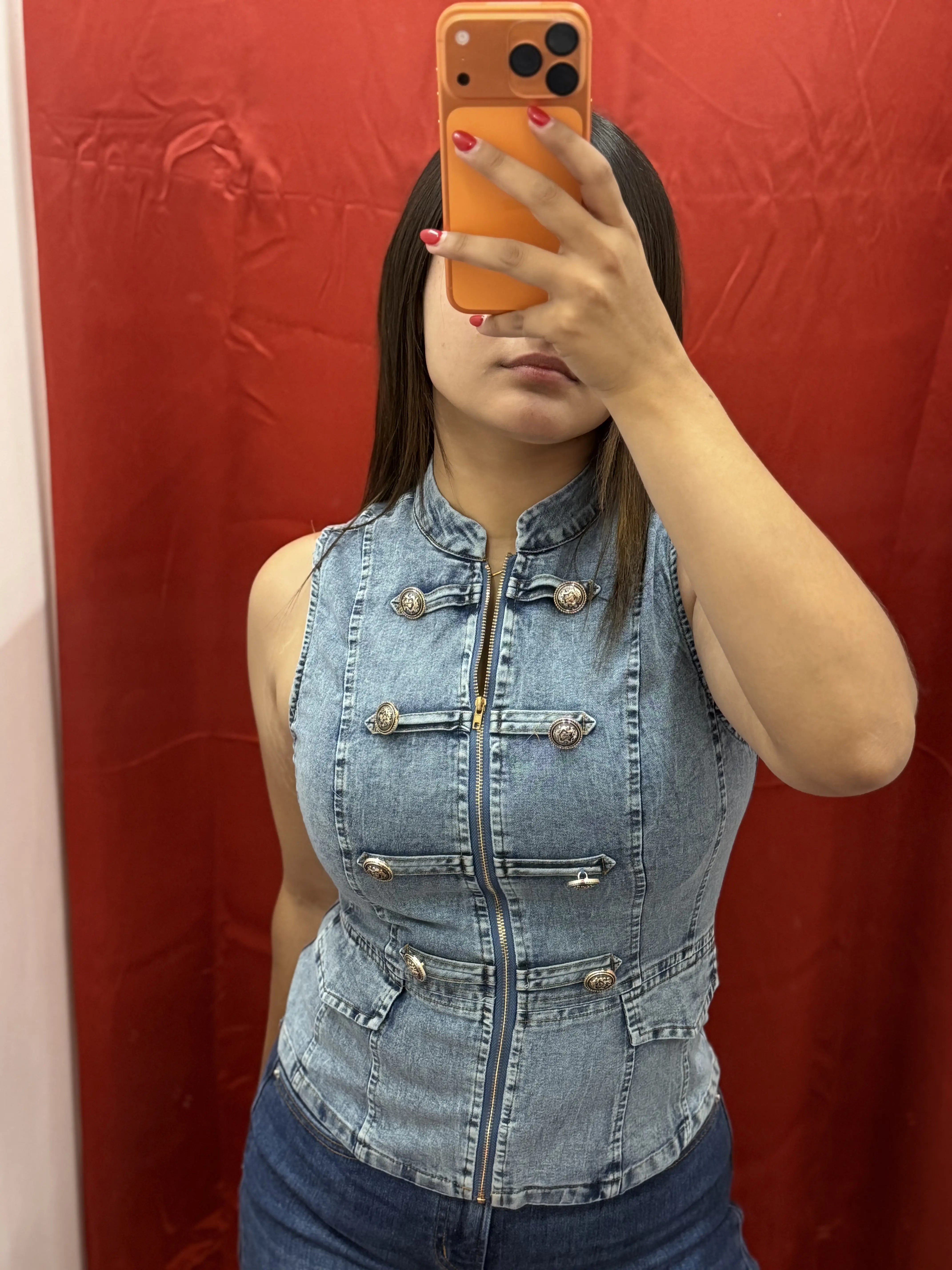 Cindy's Denim Sleeveless Top