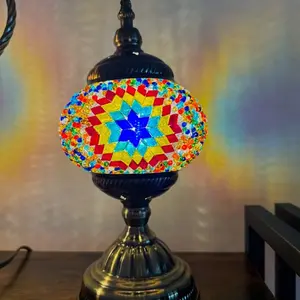 DIY KIT Turkish Mosaic Table Lamp with Colorful Mosaic Design