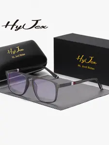 HyJex 1 Piece Unisex Subtle Style Full Frame Plaon Glasses Show Intellect Square Frame Plaon Glasses
