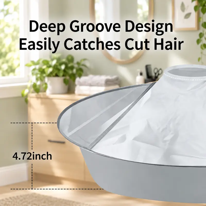 Portable Waterproof Hair Cutting Cape - Reusable Barber Bib Hair Catcher Apron for Household & Salon Use Portable Waterproof Hair Cutting Cape - Reusable Barber Bib Hair Catcher Apron for Household & Salon Use