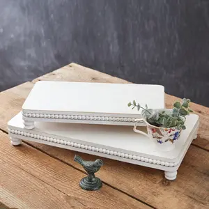 Beaded Edge Risers - Set of 2