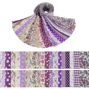 40 Piece DIY Floral Fabric Kit, Floral Patchwork Design, Pre-Cut Sewing Supplies, 20 Unique Prints, Handmade Cotton Strips, DIY Craft Materials, Ideal for Crafting Projects