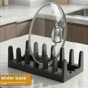 Kitchen Pot Lid Organizer Rack, Bowl Dish Drainer, Creative Desktop Bookshelf, Bowl Plate Separator, Pot Lid Holder, 1pc