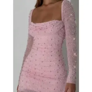 Sizx Very Beautiful 2525  Party Women's Beaded Design Slim Fit Bodycon Dress Formal Womenswear