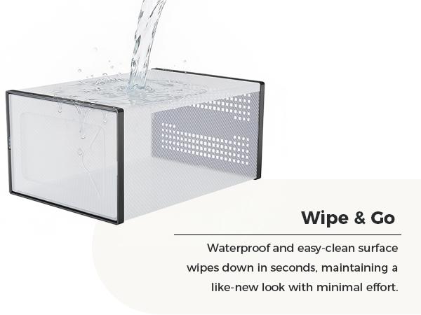 Clear Shoe Storage Boxes, Plastic Stackable Shoe Containers with Lids, Display Sneaker Case Organizer for Closet, Under Bed, Entryway