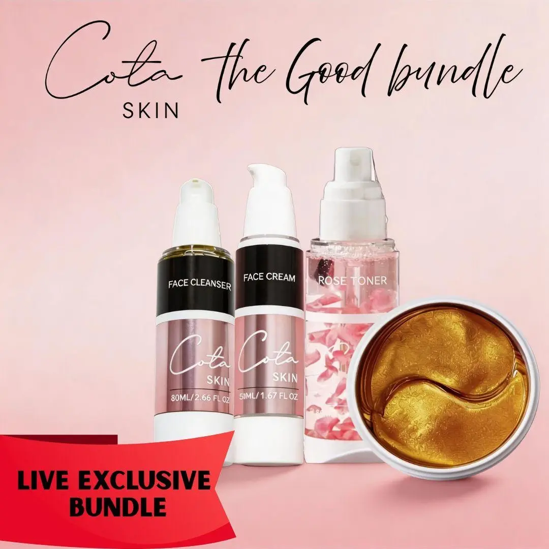 The Good Bundle- Cleanser, Toner, Cream, & Eye Masks Comfort
