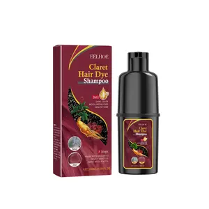 EELHOE Hair Dye Shampoo (Burgundy Red) Gentle, Non-Irritating, Moisturizing for Scalp Easy Color Change Beauty Shampoo