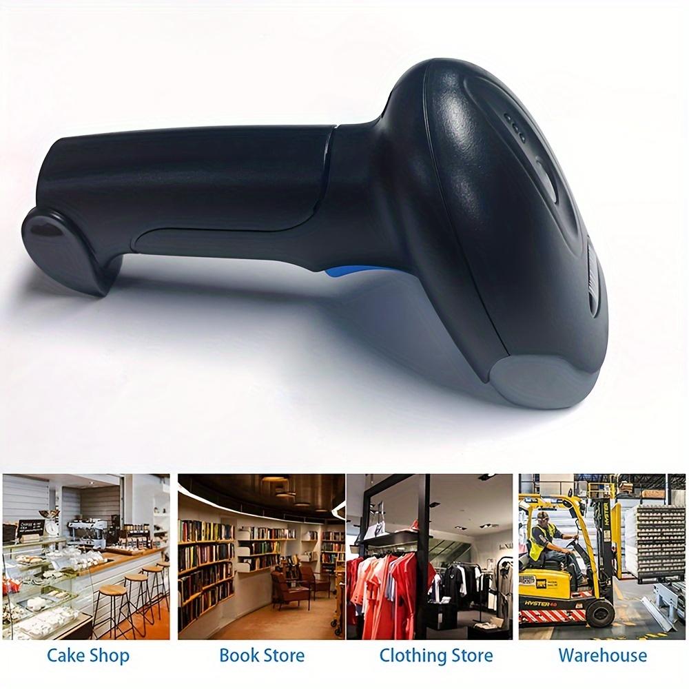 [Wireless Barcode Scanner] High-precision 1D 2D Wired/Wireless Barcode Scanner | CMOS Image 640x480 Pixels Handheld Bar Code Reader | for Inventory Management Supermarket Book Shop and More