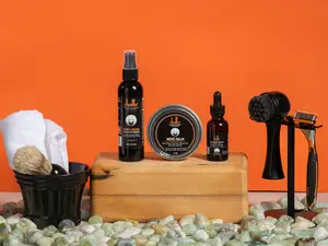 Men’s Beard Daily Maintenance Kit 1 – Workout Spray, Beard Balm & Hemp Oil – Promotes Healthy Hair Growth & Boosts Shine – Refreshing & Moisturizing Skin & Hair – Daily Men’s Grooming Set