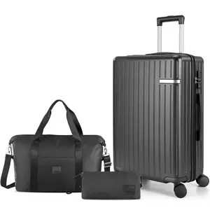Luggage Sets 3 Piece Carry on Luggage with Spinner TSA Lock for Unisex, ABS+PC Hard Shell Rolling Carry-on Suit Case for Plane, Travel, Business
