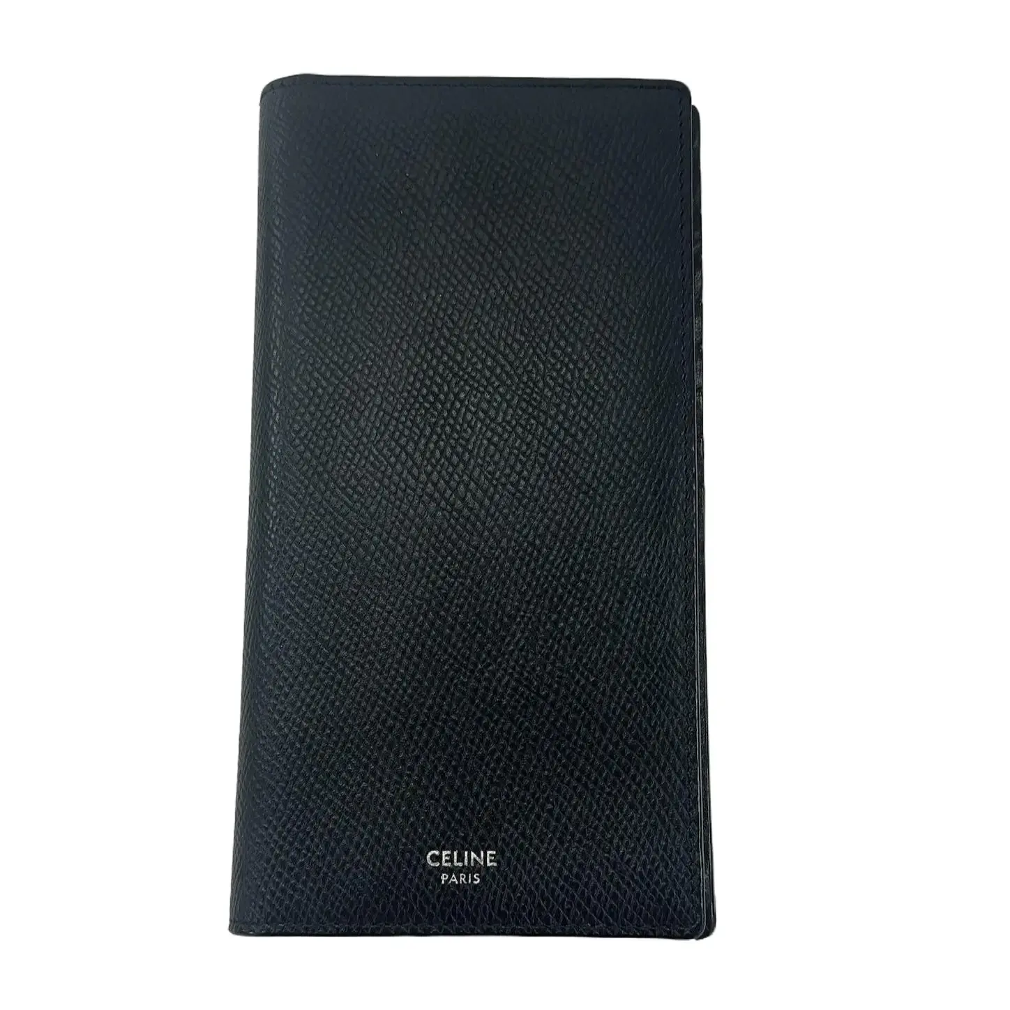 Pre-owned Celine leather Small Leather Goods Black Vertical Long Wallet IB26040304