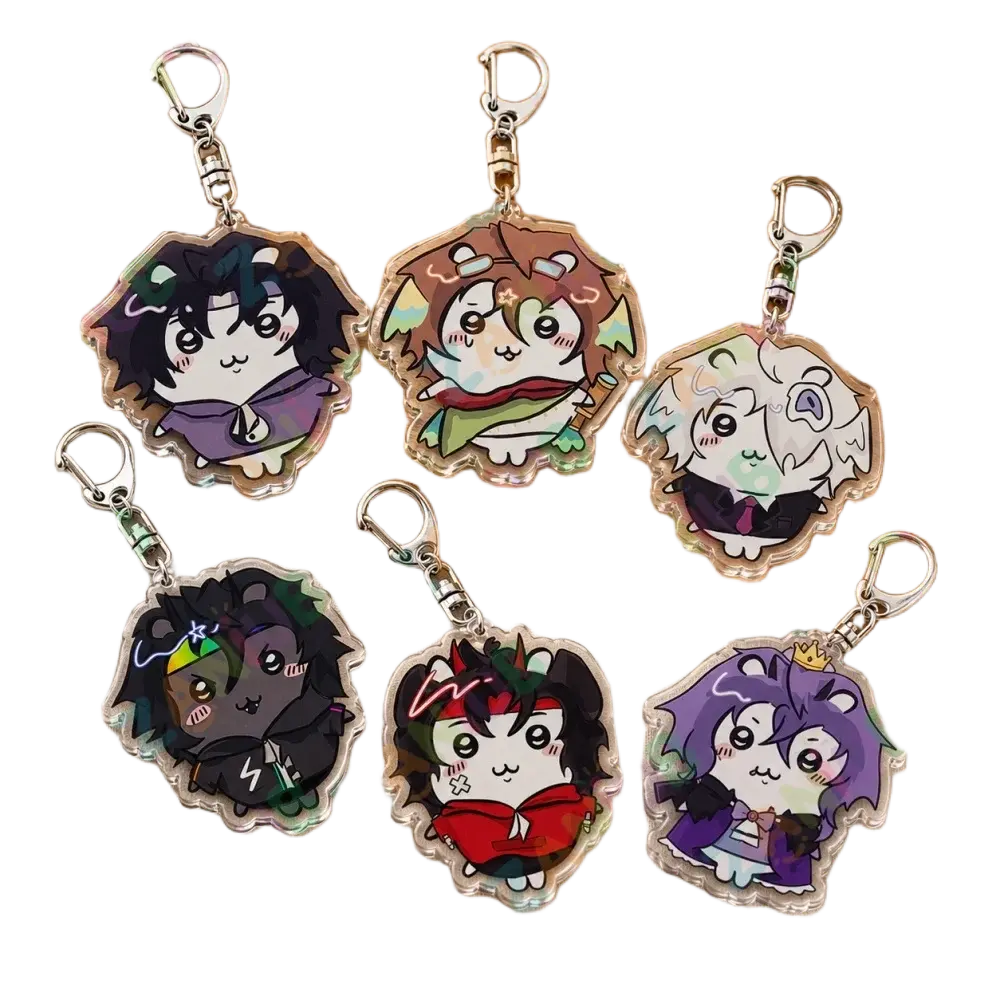 MC SMP Unstable Universe Wifies, Eggchan, Mapicc, ParrotX2, FlameFrags, SpokeIsHere & Wemmbu Acrylic Keychain, Bag Charm, Fan Gift