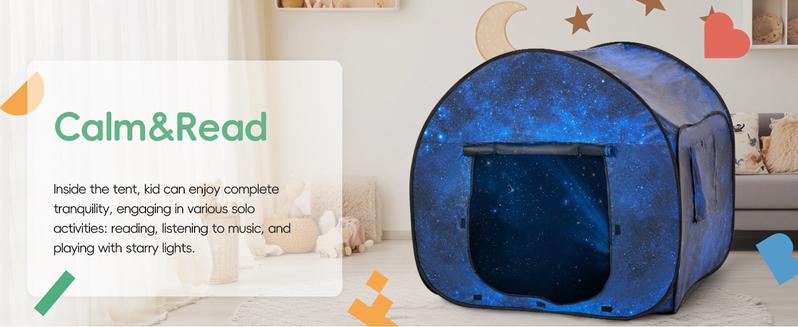 (Summer Turn-Up)OUTREE Sensory Tent 47 * 47 * 47 in, Sensory Tent for Kids with Autism, Pop-up Play Tent, Summer Turn Up & Father's Day Deal