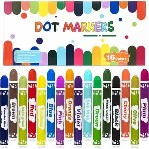 Markers 16 Color  Daubers Washable  Markers Drawing Coloring Arts and Crafts Supplies Dot  Marker Set