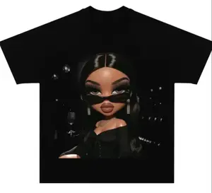 Midnight Diva Graphic Shirt, Black Bratz Doll Art Tee, Unisex Classic Outfit, Stylish Tee, gift for her, Womenswear Top