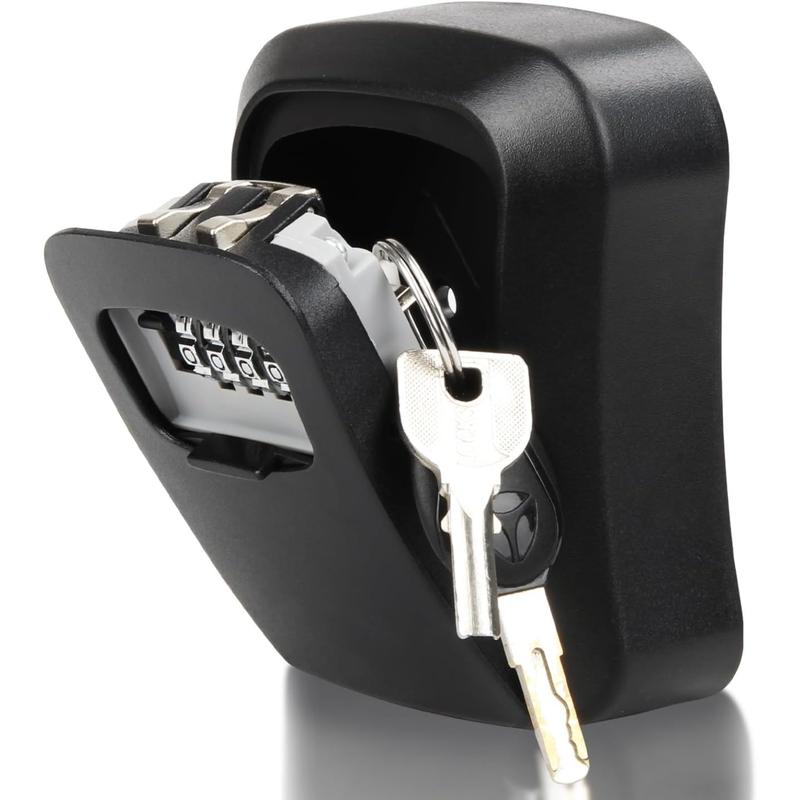 Key Lock Box Wall Mounted, 4 Digit Combination Lockbox for Outside ...