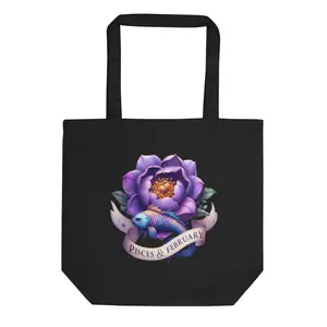 Pisces February Zodiac Sign Eco Tote Bag