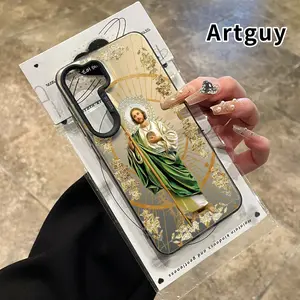 Phone Case Compatible with SAMSUNG Galaxy  S23 Ultra S24 Plus S25 S22+ Saintly Radiant Guardian Pattern Matte Shockproof Anti-Scratch Stylish Smartphone Cover Cellphone Protective