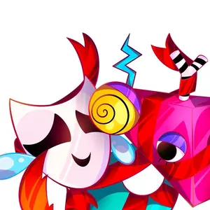 Zooble and Gangle The Amazing Digital Circus Keychain