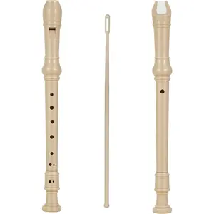 Recorder Instrument, 8 Hole Flute Plastic  Fingering, Soprano Recorder Instrument for Beginners School Student  Entertainment (White)