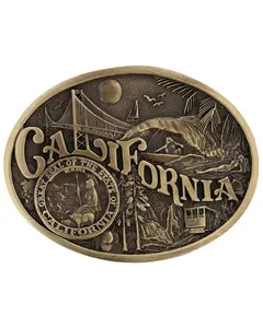 Montana Silversmiths Unisex California State Heritage Attitude Belt Buckle - 60811Cac