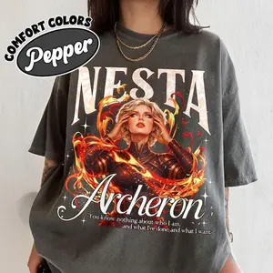 [Sale Up To 50%] Nesta Archeron Acotar Shirt Comfort Colors, Inner Circle The Night Court Tshirt, SJM Book Fan Merch, You Do Not Yield, Graphic Streetwear T-shirt