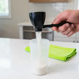 [Buy 1 Get 1 Free] Protein Powder Funnel Scoop - Leak-Proof Coffee/Smoothie Spoon, BPA-Free Plastic Utensil for Pre Workout & Creatine Powder, High-Quality Kitchen Tool,newborn essentials-YY