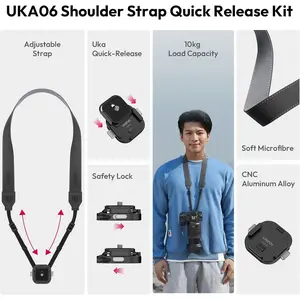 ULANZI UKA06 Camera Shoulder Strap Quick Release Kit, Camera Shoulder Strap Compatible with Uka Quick-Release Plates, Load-Bearing Capacity Up to 10 KG