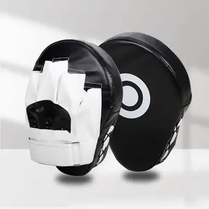 Adult Boxing Focus Mitts, Curved PU Punching Pads with Cushioned Target Area, Tear-Resistant Surface and Hand-Fit Design for Kickboxing, Taekwondo, Muay Thai, Sanda, Partner Drills, Reaction Training and Gym Practice