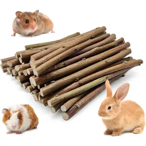 250g Natural Peach Wood Chew Sticks for Rabbits, Hamsters, Chinchillas - Extra Hard Teeth Grinding Toy| Untreated, Safe & Long-Lasting Rodent Chews
