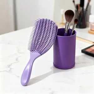 Wet/dry Curling Brush Set, Suitable for Straight Fine Hair, Pain-Free Combing, Compact Portable, Ideal for Travel, Heatless Hair Care