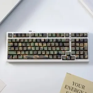 Custom Camouflage Backlit Keycaps 120 PCs OEM Profile for Mechanical Keyboards Dye-Sublimation