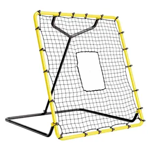 Baseball And Softball Rebounder Net, 4x 4.5 Feet PitchBack Baseball Nest for Pitching and Fielding Training, Pitch Return Trainer Rebound Net with Pitching Target, 4 Adjustable Angles