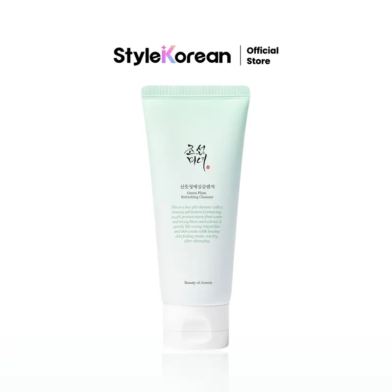 [Beauty of Joseon] Green Plum Refreshing Cleanser 100ml, Low pH cleanser, Moist gel texture, All In One Daily Cleasner, Calming Ingredients, Mung Bean Seed Extract, Cleanser for All Skin Type, Korean Skincare Cleansing