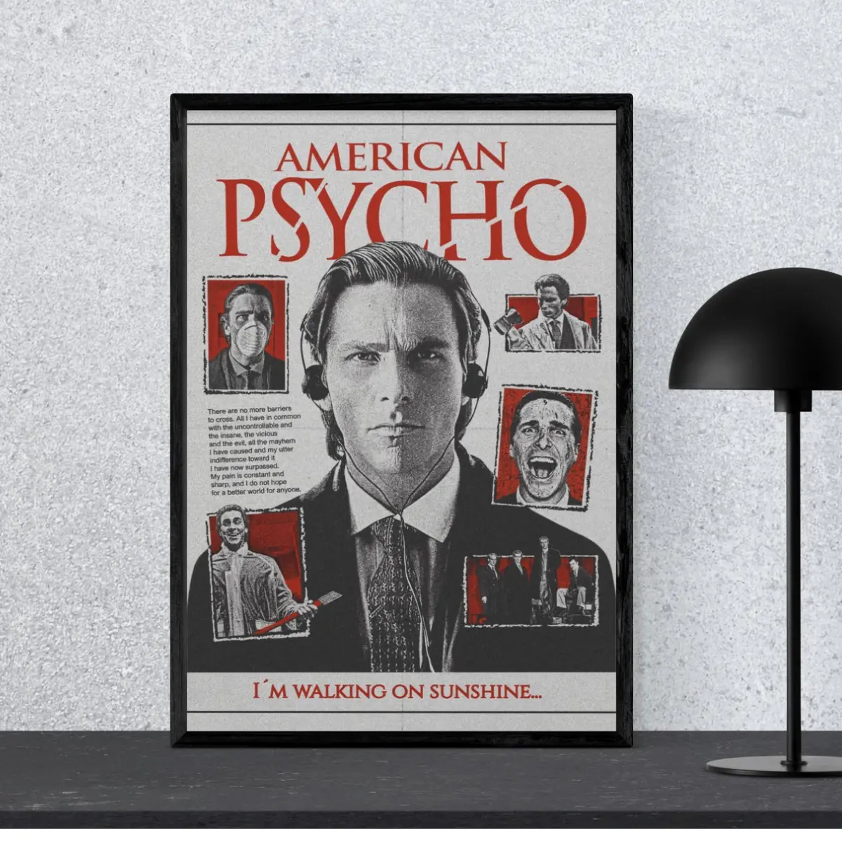 American Psycho Movie Poster, Classic Horror Film Print, Christian Bale Wall Art, Vintage Poster
