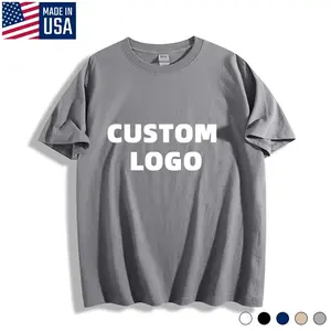 Made in USA Hot Sale Clothing Men's T Shirts Cotton T-shirts Custom Many Colors Embroidery Print Wholesale T-shirts