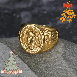 1pc European-American Luxury Retro Cross Ornate Ring - American Retro Rings, Cold-Style Fashion Jewelry for Daily Wear, Birthday Gift for Boyfriends & Husbands, Cross Ornate Rings