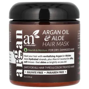 artnaturals Argan Oil & Aloe Hair Mask, For Dry, Damaged Hair, 8 oz (226 g)