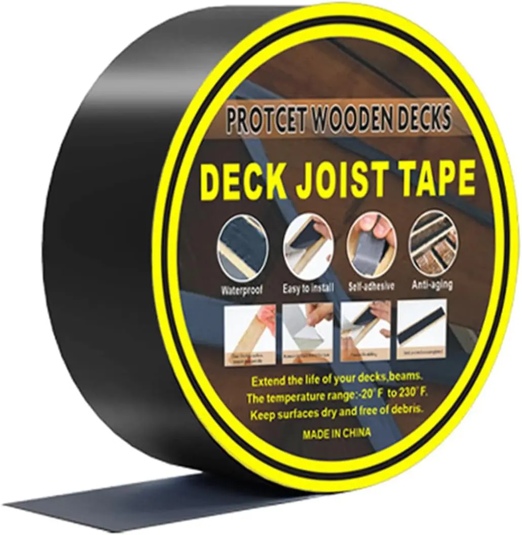Deck Joist Tape  Seal Antiseptic Butyl Flashing Tape 1.6" X 50' Weather Resistant Joist Tape for Decking Beams  Roof